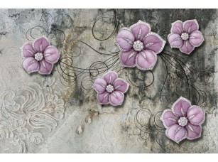 Фреска «Лиловые цветы» - фото (1)