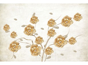 Фреска «Золотые цветы» - фото (1)