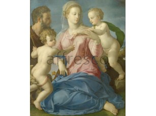 Картина: Аньоло Бронзино, Святое семейство с младенцем Иоанном Крестителем - фото (1)