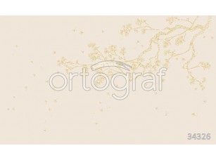 Фотообои Ortograf 34326 Sakura branch gold - фото (1)