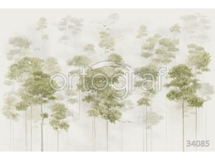 Фотообои Ortograf 34085 Trees in the fog - фото (1)