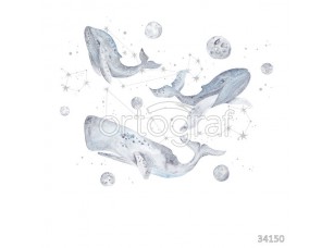 Фотообои Ortograf 34150 Moon whales - фото (1)