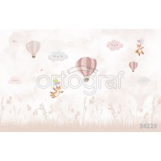 Фотообои Ortograf 34223 Clouds and balloons