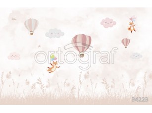 Фотообои Ortograf 34223 Clouds and balloons - фото (1)