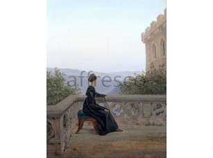 Картина: Карл Густав Карус, Женщина на балконе - фото (1)