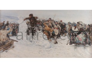 Картина: Василий Иванович Суриков, Взятие снежного городка - фото (1)