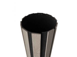 Гибкая акустическая панель №2 ARTIVA, черный войлок, 2750х600х9мм, рейки МДФ 40х6мм, дуб кремовый - фото (2)