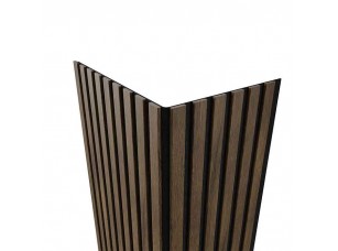 Гибкая акустическая панель №1 ARTIVA, черный войлок, 1200х600х9мм, рейки МДФ 25х6мм, дуб муссон - фото (3)