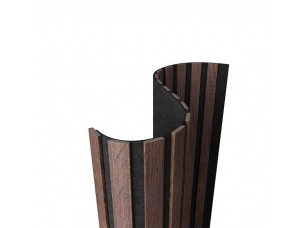 Гибкая акустическая панель №1 ARTIVA, черный войлок, 2750х600х9мм, рейки МДФ 25х6мм, дуб окленд - фото (1)