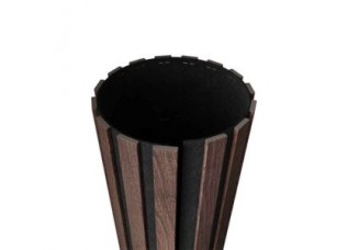 Гибкая акустическая панель №1 ARTIVA, черный войлок, 2750х600х9мм, рейки МДФ 25х6мм, дуб окленд - фото (2)