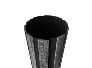 Гибкая акустическая панель №2 ARTIVA, черный войлок, 1200х600х9мм, рейки МДФ 40х6мм, дуб рейн - фото (2)