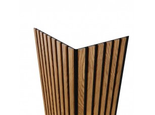 Гибкая акустическая панель №1 ARTIVA, черный войлок, 1200х600х9мм, рейки МДФ 25х6мм, дуб золотой - фото (3)