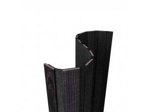 Гибкая акустическая панель №2 ARTIVA, черный войлок, 1200х600х9мм, рейки МДФ 40х6мм, ясень дымчатый - фото (1)