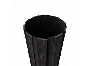 Гибкая акустическая панель №2 ARTIVA, черный войлок, 1200х600х9мм, рейки МДФ 40х6мм, ясень дымчатый - фото (2)