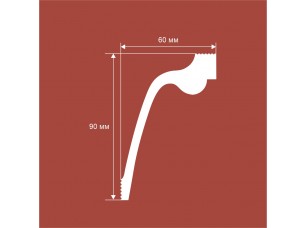 Карниз KX066, 60х90, 2000мм, Экополимер/15 - фото (2)