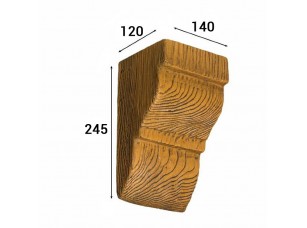 Консоль Cosca Deco для балки 150х120мм классика, дуб светлый - фото (1)