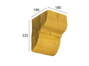 Декоративная консоль Cosca для балки 190х170 (200х130), дуб светлый - фото (1)