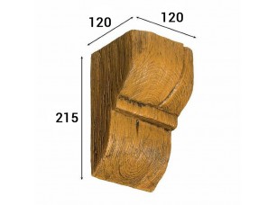 Консоль Cosca Deco для балки 150х120мм рустик, дуб светлый - фото (1)