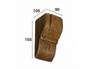 Консоль Cosca Deco для балки 120х120мм рустик, дуб темный - фото (1)