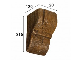 Консоль Cosca Deco для балки 150х120мм рустик, дуб темный - фото (1)