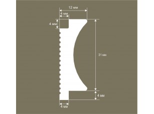Рейка RX014, 31х12, 2800мм, Экополимер/50 - фото (2)