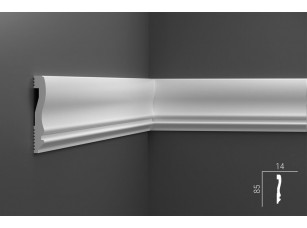 Молдинг настенный гладкий из экополимера Cosca MX029 85 x 14 - фото (1)