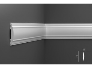Молдинг настенный гладкий из экополимера Cosca MX032 70 x 11 - фото (1)