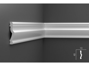 Молдинг настенный гладкий из экополимера Cosca MX023 48 x 10 - фото (1)