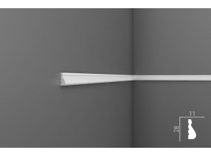 Молдинг настенный гладкий из экополимера Cosca MX013 28 x 11
