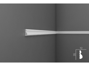 Молдинг настенный гладкий из экополимера Cosca MX014 35 x 12