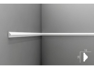 Молдинг настенный гладкий из экополимера Cosca MX009 38 x 18