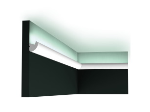 Гибкий потолочный плинтус с подсветкой светодиоидной лентой Orac Decor C901F - фото (1)
