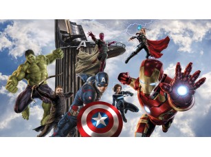 Фотообои Супергерои Marvel Халк железный человек  тор капитан америка - фото (1)