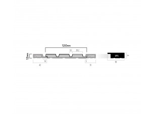 Финишный молдинг LF1 BK HIWOOD - фото (3)