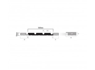 Финишный молдинг LF124A BK HIWOOD - фото (3)