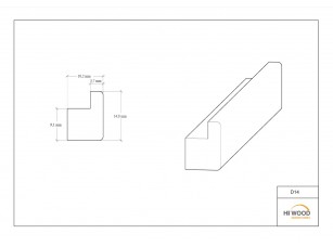 Молдинг Hiwood D14 Полистирол Под покраску - фото (3)