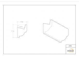 Молдинг Hiwood LB32 Полистирол Под покраску - фото (3)