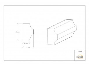 Молдинг Hiwood TRW30 Полистирол Под покраску - фото (3)