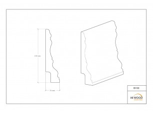 Плинтус Hiwood BI100 Полистирол Под покраску - фото (3)