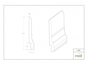 Плинтус Hiwood L1605 Полистирол Под покраску - фото (3)