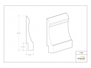 Плинтус Hiwood L1606 Полистирол Под покраску - фото (3)