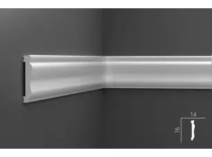Молдинг настенный гладкий из экополимера Cosca MX033 76 x 14