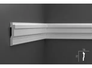 Молдинг настенный гладкий из экополимера Cosca MX026 72 x 16