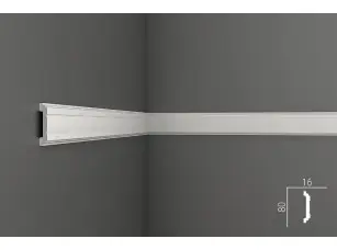 Молдинг настенный гладкий из экополимера Cosca MX007 80 x 16