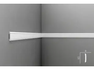 Молдинг настенный гладкий из экополимера Cosca MX008 60 x 8
