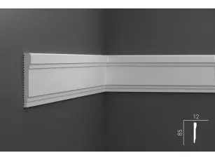 Молдинг настенный гладкий из экополимера Cosca MX028 85 x 12