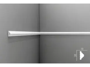 Молдинг настенный гладкий из экополимера Cosca MX009 38 x 18
