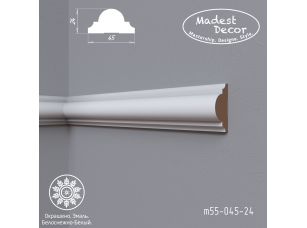Белый молдинг m55-045-24 окрашенный