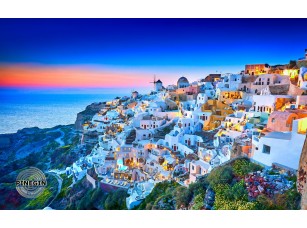 Фреска «Вид на дома в Греции» - фото (1)