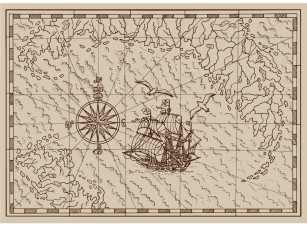 Фреска «Карта с кораблем» - фото (1)
